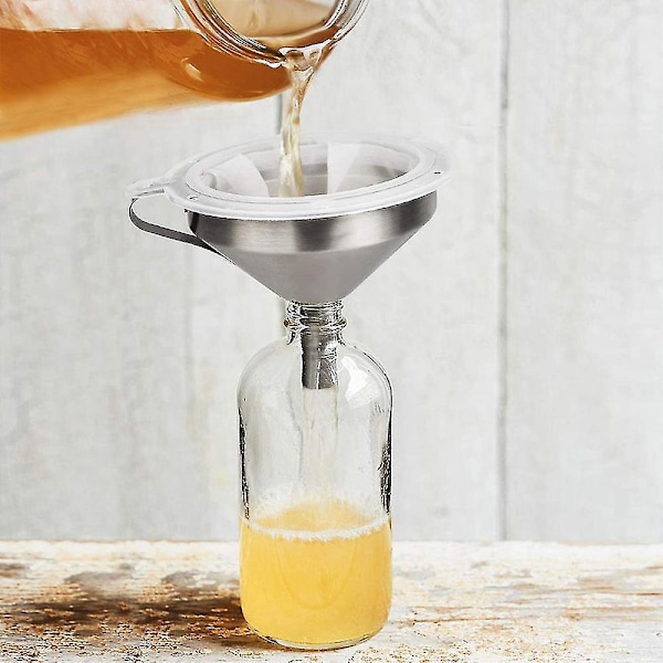 5 tums sil tratt med sil för juice, mjölk, kaffe, vin - 200 mesh/400 mesh