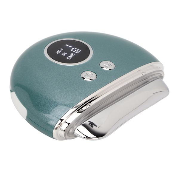 Electric Gua Sha Machine Colorful Lights Micro Current Hudskrapning Ansiktsmassageenhet Grön