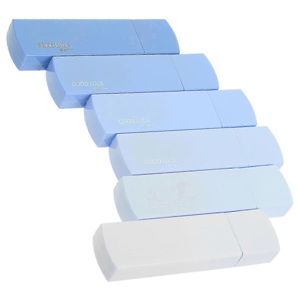 Estetiska kontorsmaterial Pappersskydd Skolmaterial 6 st Blue 8.30X3.50X1.50CM