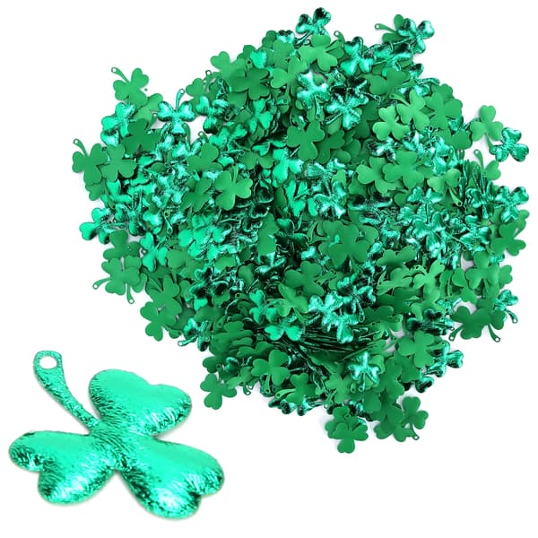 1000 stk. dekorative lykkekløver, grønne, til St. Patricks Day-fest