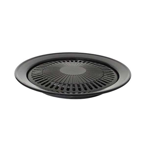 Rund Grillplate med Non-Stick Belegg for Innendørs og Utendørs Grilling