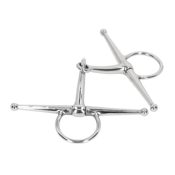 Full Cheek Heste Snaffle Bid Rostfrit Stål Ring Farm Jointed Bits til 125 mm Hestemund