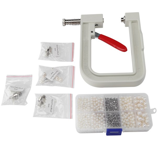 Pearl Setting Hand Press Machine Kit DIY Kläder Hatt Skor Dekoration Handgjorda tillbehör