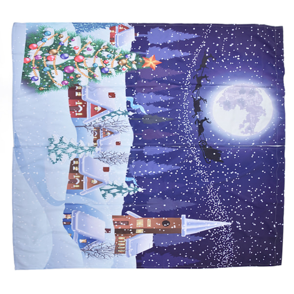 Julegardiner Klassisk Design Trykk Xmas Tradisjonell Vintersesong Tema Vindusgardiner for Soverom Stue 150x166cm Jul 12