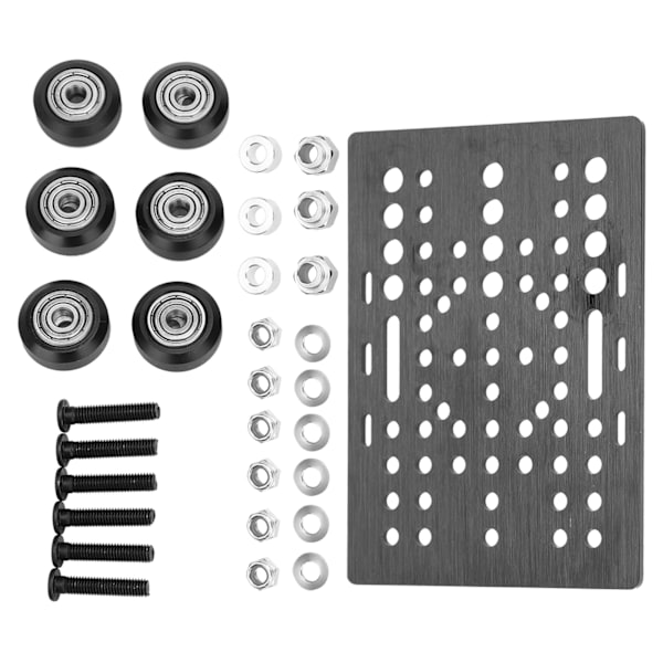 Gantry Plate Slide Build Board Lager Pully Set Passar för Opennbuilds V Typ NEMA linjära ställdon 20‑80 mm