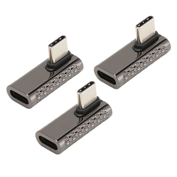 3 kpl USB-C 90 asteen kulma-adapteria naaras-uros 20 Gbps 8K 60 Hz Type C 4.0 adapteri PC:lle ja puhelimelle