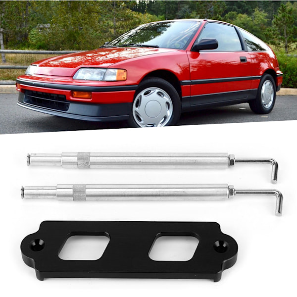 Batteri Fastgørelsessæt Hold Ned Stang Beslag med Kroge Passer til Honda Civic/ CRX Sort