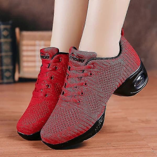 Damesko Åndbare Slip-on Dansesko Skridsikre Løbesko 2g1902 Red 35