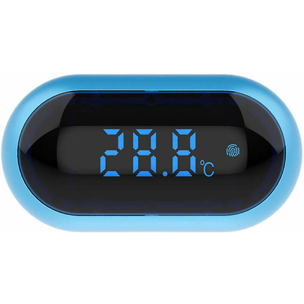 LCD Digital Akvarietermometer - Noggrann Temperaturmätning med Glasbehållare och LED-Display