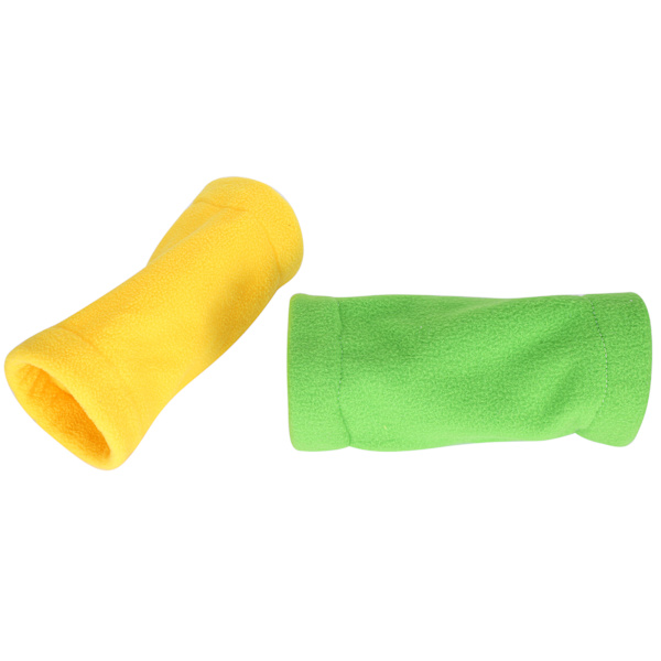 Pet Tunnel Mjuk flanell 1-vägs tunnel för hamster små djur Lek- och viloleksaker (gulgrön)