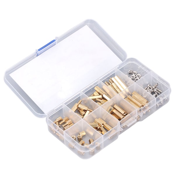 120 stk M3 Standoff Kit Messing Standard Sekskantmutter Standoff Kit for Bilelektronikk
