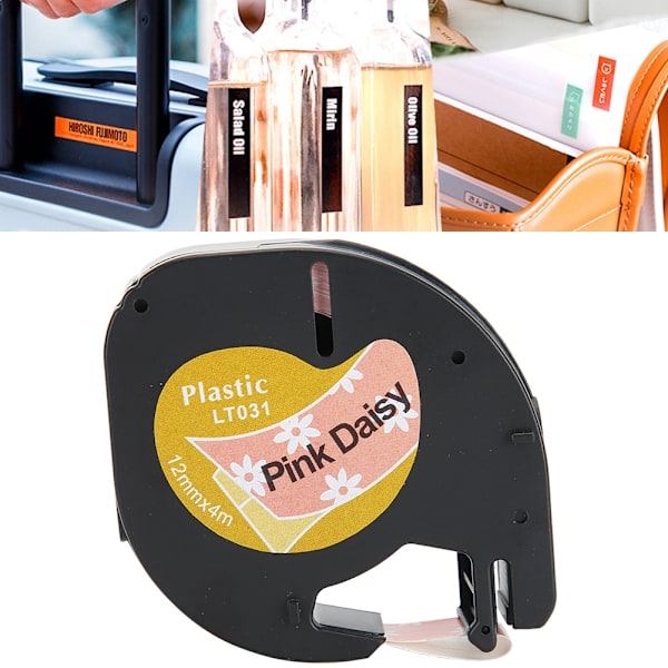 Termopaperiteippi Söpö etikettiteipin tarra Pink Daisy Dymo 12 mm