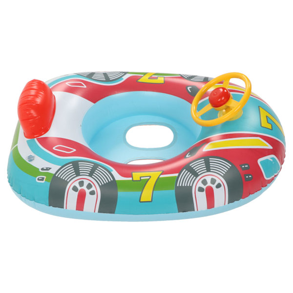 Yacht Pool Float Uppblåsbar Yacht Ratt PVC Anti läckage Ben Hål Småbarn Simflottor för Simning Sommar Blå Botten