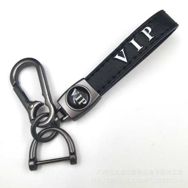 Bilnyckelring, bilemblem, metallnyckelring vip vip Gun colored hardware