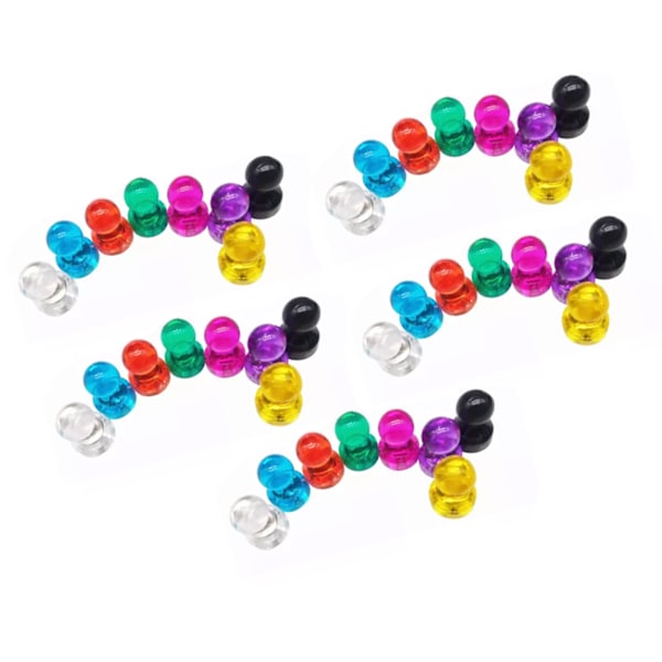40 stk. Whiteboardmagneter Assorterte farger Robust akryl Multifunksjonelle magnetiske tegnestifter for kontor skole hjem