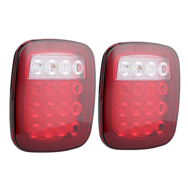 2 stk. LED-baglygter bagbremselys Stop baklys Passer til Jeep Wrangler CJ 76‑06