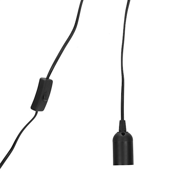 Plast Sort E27 Keramisk Varmelist Uafhængig Switch Lampehælder til Reptil Skildpadde Firben UK Stik 220V