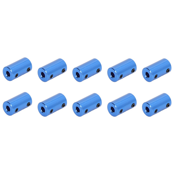 10 stk Akselkobling Trinmotor Kobling 14mm Diameter 25mm Længde Ledkontakt 5x8mm / 0.2x0.31in Blå
