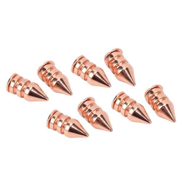 Klädspikar Roséguld Dubbellager Hexagon Mässingskon Spikes DIY Hantverk Punkstil Spike Nitar för skor Paket 7x15MM