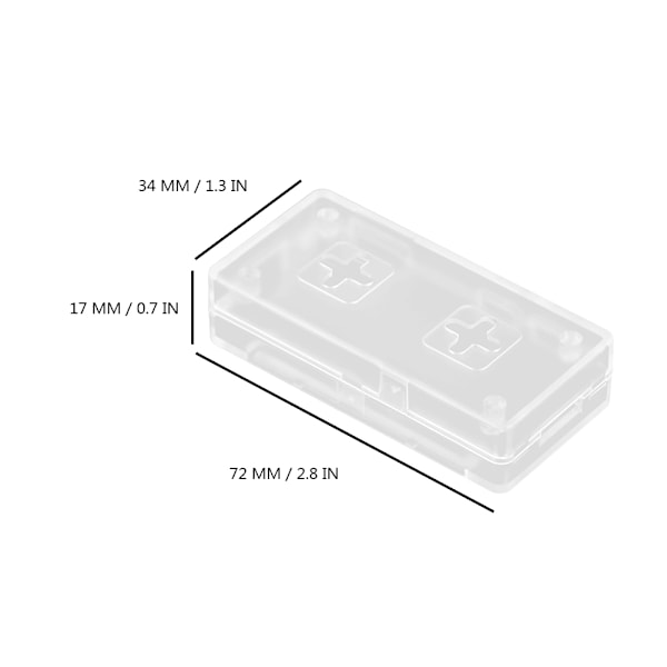 ABS-plasthölje Skyddsfodral Cover Shell för Raspberry Pi Zero W / 1.3 (Transparent)