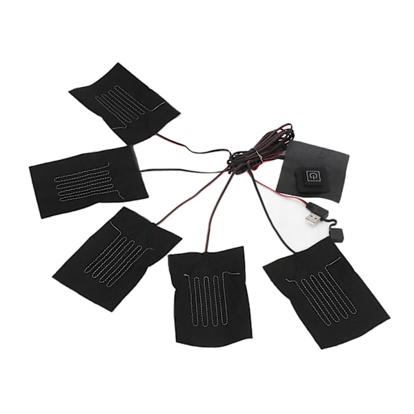 5 i 1 elektrisk stofvarmepude 3 trin Temperaturregulerbar USB varmepude Vandafvisende kompositfiber varmepude