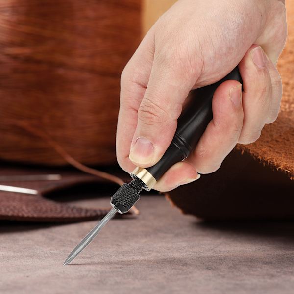 4-in-1 ompelupaket Ebenholtskahva DIY Nahka Työkalut Käsintehty ompelutyökalut