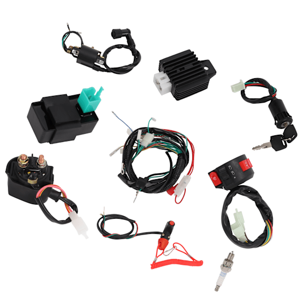 Elektrisk ledningsnet til ATV med regulator, tændrør og CDI-enhed til 50cc 70cc 90cc 110cc 125cc 4-takts ATV