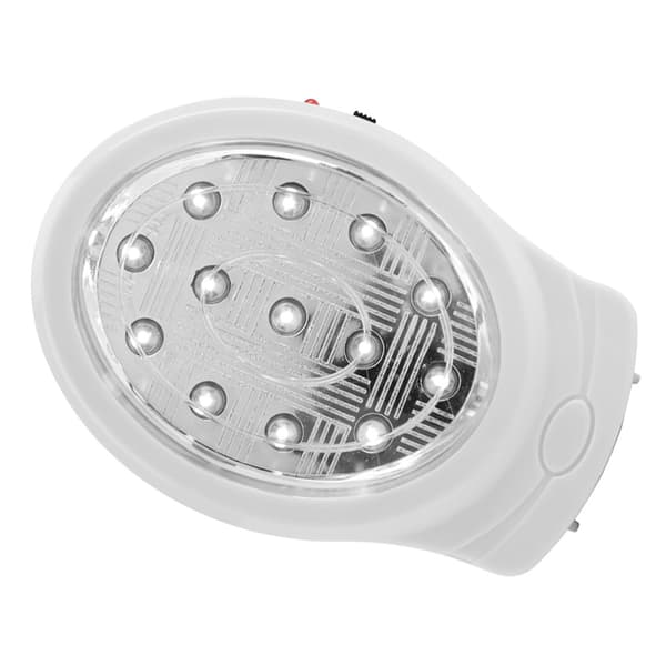 13 LED oppladbart hjemmenødlys automatisk strømbruddslampe (US-plugg)