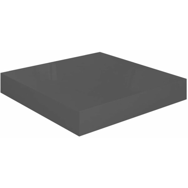 Flytande vägghylla Blank grå 23x23,5x3,8 cm MDF