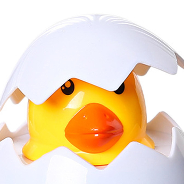 Chick Väckarklocka Barn Tecknad Söt Desktop Plast Quartz Movement Väckarklocka för studenter Vit