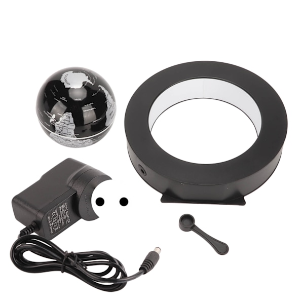 Magneettinen levitaatiopallo sisäänrakennetulla LED-valolla, magneettisesti kelluva maailmankarttapallo koristeeksi toimistopöydälle kotiin, EU-pistoke 100‑240V