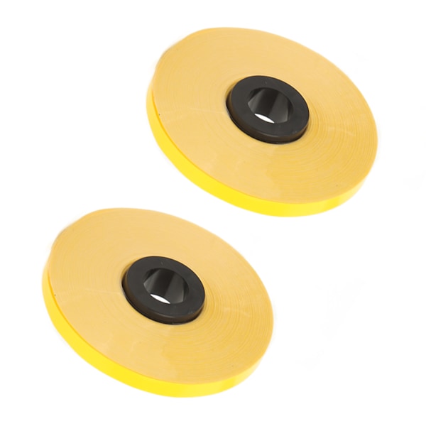 2 Ruller Etikettmaskintape Klar Utskrift 5mm Bredde 16m Lengde Slitesterk Gul Etiketttape Erstatning for Hjemmekontor