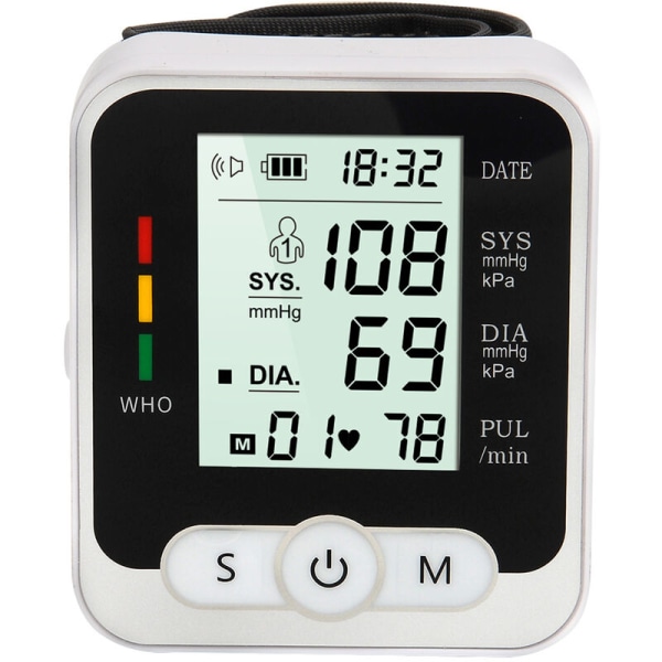 Blodtrykksdetektor YK1303 hvit leveres uten batteri