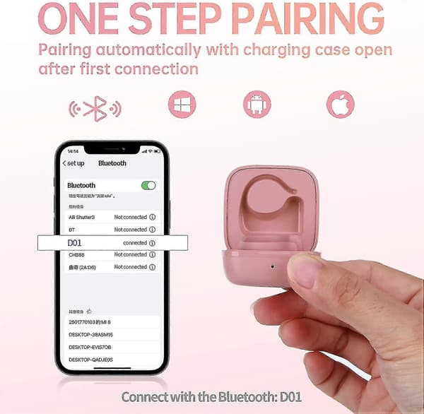 Fingertupp Bluetooth-fjernkontroll, trådløs sidevender med ladeetui kompatibel med iPhone Android iPad mobiltelefon