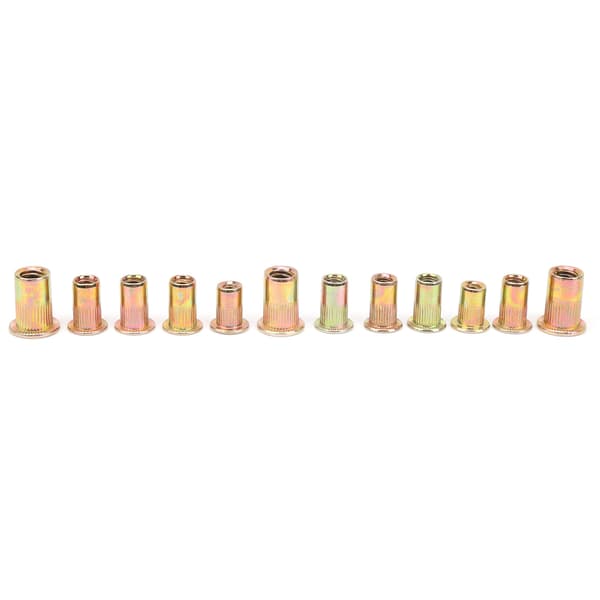 150 st galvaniserat kolstål nitmutter blandade insatsmutter 6‑32 8‑32 10‑24 10‑32 1/4‑20 British System