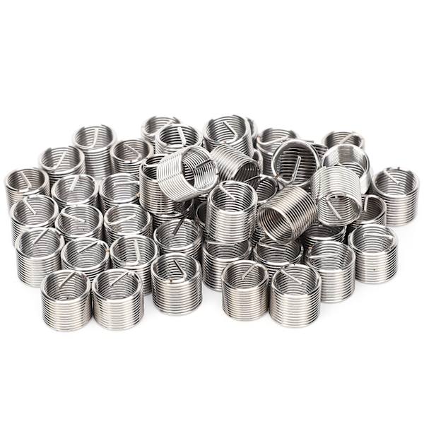 50 stk gjengeinnsatser hane hunn reduksjonsmutter reparasjonsverktøy rustfritt stål festeelement M10x1x1.5D