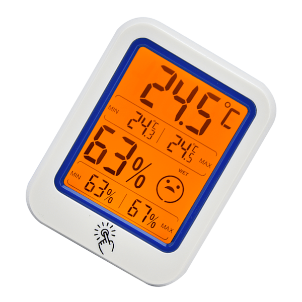 Veggmontert elektronisk termometer Hygrometer Digital temperaturfuktighetsmåler for hjem og industri