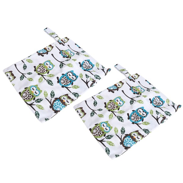 2st Två våttorra påsar med blixtlås Vattentät Tvättbara babyartiklar med stor kapacitet Yoga Gym Bag 11 X 15,7 tum