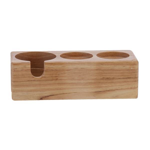 【NX】3-hulls kompositt tre kaffehåndtaksholder stativbase kaffetamperstativ for barkaffebar