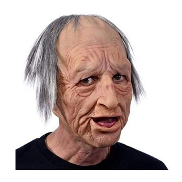 Halloween semester rolig hemsk latex gammal man ansikte täcka huvudbonader gåva