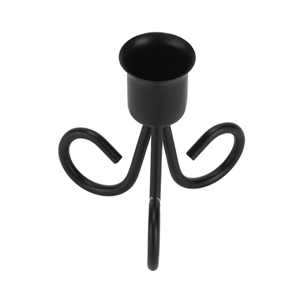 Smidesjärn Ljusstake Nordic Retro Geometric Aromaterapi Ljusstake Stativ HeminredningSvart