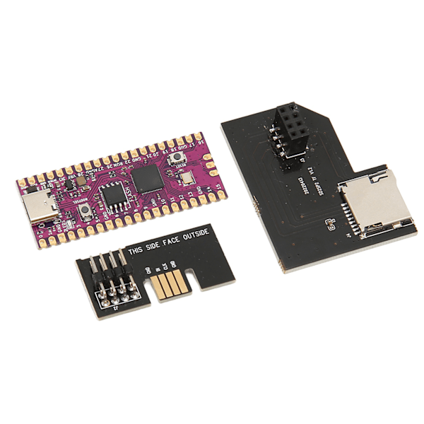 til RasPi Fleksibelt Mikrocontrollerkort Dobbeltkerne 264KB ARM Cortex M0+ processor med SD2SP2 Pro Micro Storage Card Adapter