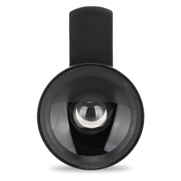 Telefonlinse 2 i 1 HD Professional Universal Clip 0,45X vidvinkel 12,5X makroobjektiv for mobiltelefon nettbrett Svart