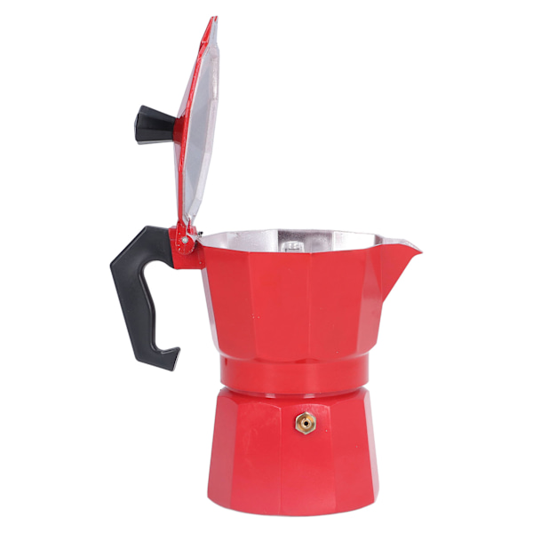 150 ml 3 kopper aluminium kaffekande Perkolator Italiensk kaffebrygger Husholdnings Moka Kaffe Tebrygger Rød