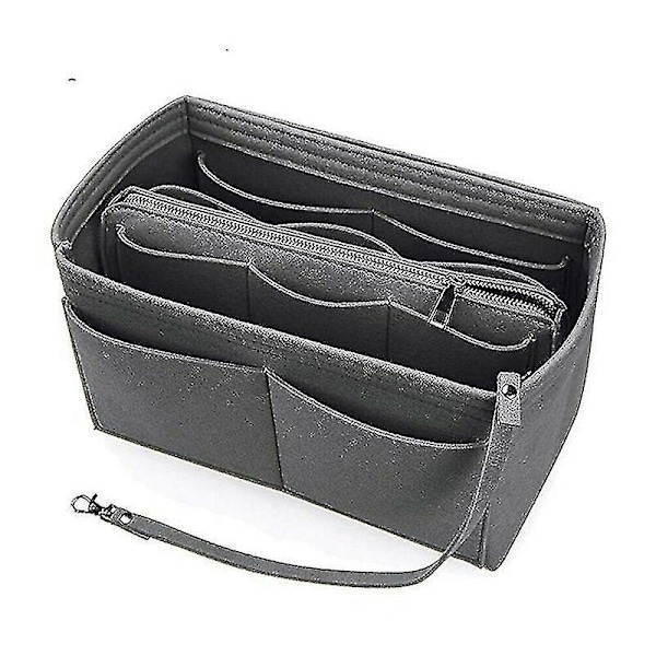 Filt Handväska Organizer Insert - Svart