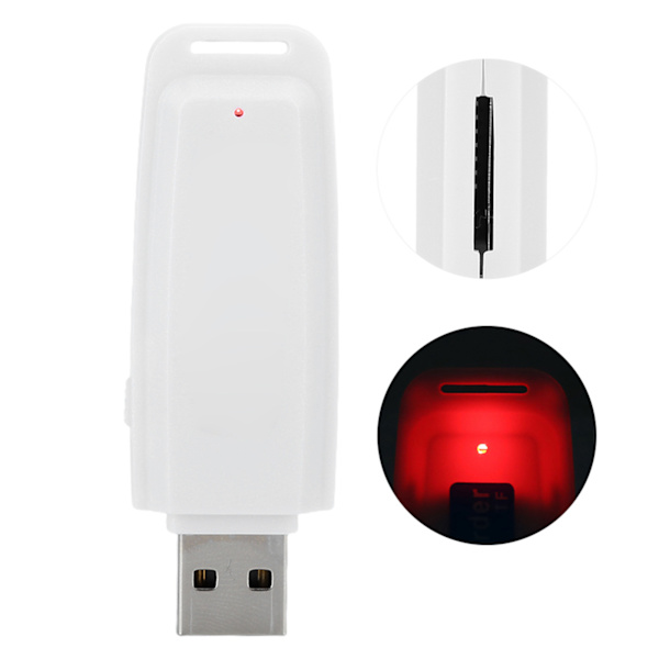 SK001 Mini Digital Voice Recorder UDisk TF Flash Card USB2.0 Recording Pen för Windows Xp Vista7/8(Vit)