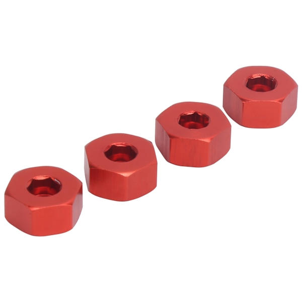 4 kpl 5 mm - 12 mm yhdistelmänavan kuusiokoloadapterit WPL D12 1/10 RC-kuorma-autoille Punainen