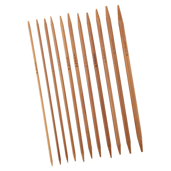Set med 11 stickor i bambu Set 11 storlekar (5,1 tum/13 cm)