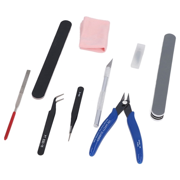 Modell Verktygssats Tång Pincett Fil Carving Kniv Hantverksverktyg Set för 3D-utskrift DIY