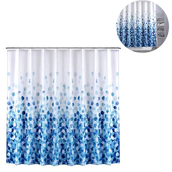 【NX】Polyester Fabric Shower Curtain Waterproof Mildew Resistant Shower Cu